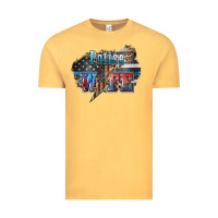 Vintage Mustard Police wife lightning bolt 4th of july Vintage Tee - HowdyJamesFarm