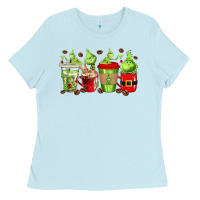 Baby Blue grinch coffee cups Ladies Tee - texasbilliewilder