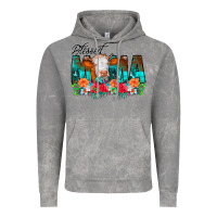 Cloud Rock Blessed Mama Flowers Cow Vintage Hoodie - CowCowDesign
