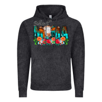 Vintage Black Blessed Mama Flowers Cow Vintage Hoodie - CowCowDesign