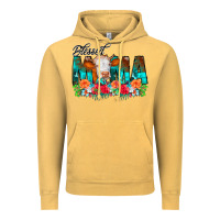 Vintage Mustard Blessed Mama Flowers Cow Vintage Hoodie - CowCowDesign