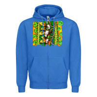 True Royal st patricks cow and coin wıth clovers and leopard brushstrokes Zipper Hoodie - Artiststas