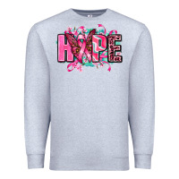 Heather Grey hope with butterfly's Premium Sweatshirt - AdoDesignShop