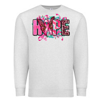 Oatmeal Heather hope with butterfly's Premium Sweatshirt - AdoDesignShop