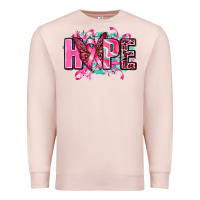 Pale Pink hope with butterfly's Premium Sweatshirt - AdoDesignShop
