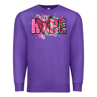 Purple hope with butterfly's Premium Sweatshirt - AdoDesignShop
