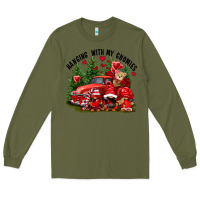 Army Green Valentine's Day hanging with my gnomies Long Sleeve Tee - FaDigitalArtStudio