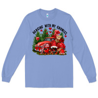 Colony Blue Valentine's Day hanging with my gnomies Long Sleeve Tee - FaDigitalArtStudio