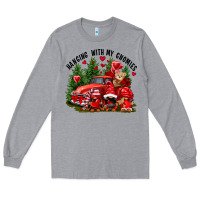 Heather Grey Valentine's Day hanging with my gnomies Long Sleeve Tee - FaDigitalArtStudio