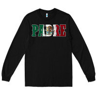 Black Mexican Flag Padre Long Sleeve Tee - Jasminsmagicworld