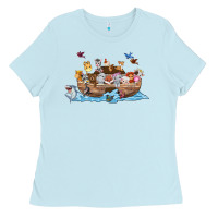 Baby Blue noahs ark Ladies Tee - texasbilliewilder