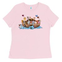 Bubblegum Pink noahs ark Ladies Tee - texasbilliewilder