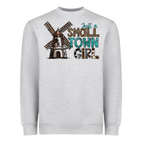 Heather Grey just a small town girl Heavyweight Sweatshirt - SublimationCraftShop