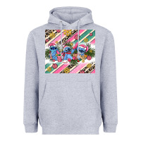Heather Grey pink stitch  christmas Heavyweight Hoodie - AdoDesignShop