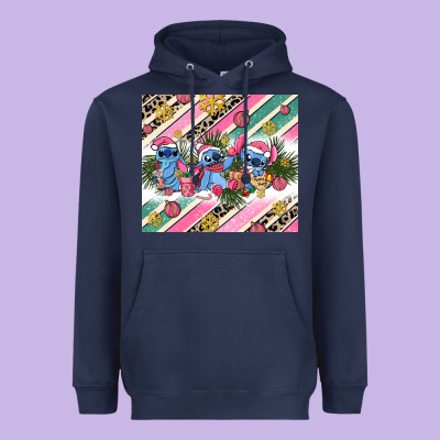 Pink Stitch  Christmas Heavyweight Hoodie Designed By Adodesignshop