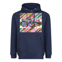 Navy pink stitch  christmas Heavyweight Hoodie - AdoDesignShop