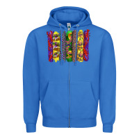 True Royal mardi gras crawfish cake and mask with leopar and fleur de lis brushst Zipper Hoodie - Artiststas