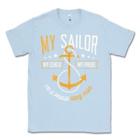 Dusty Blue Proud Navy Mother for Moms of Sailors Proud Mom Navy Family Classic Tee - longCreatives