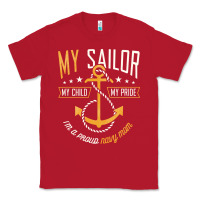 Red Proud Navy Mother for Moms of Sailors Proud Mom Navy Family Classic Tee - longCreatives