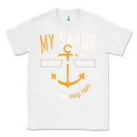White Proud Navy Mother for Moms of Sailors Proud Mom Navy Family Classic Tee - longCreatives