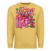 Antique Gold hope with woman hands Premium Sweatshirt - AdoDesignShop