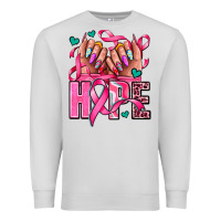 Dove Grey hope with woman hands Premium Sweatshirt - AdoDesignShop