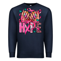 Navy hope with woman hands Premium Sweatshirt - AdoDesignShop