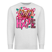 Oatmeal Heather hope with woman hands Premium Sweatshirt - AdoDesignShop