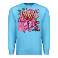Ocean Blue hope with woman hands Premium Sweatshirt - AdoDesignShop
