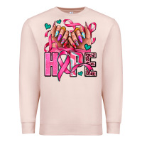 Pale Pink hope with woman hands Premium Sweatshirt - AdoDesignShop