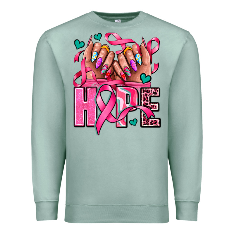 Hope With Woman Hands Premium Sweatshirt by AdoDesignShop | Teevron
