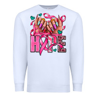 White hope with woman hands Premium Sweatshirt - AdoDesignShop