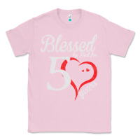 Bubblegum Pink Vintage 50th Birthday Blessed By God For 50 Years Birthday Classic Tee - longCreatives