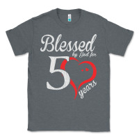 Charcoal Heather Vintage 50th Birthday Blessed By God For 50 Years Birthday Classic Tee - longCreatives