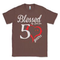 Chestnut Vintage 50th Birthday Blessed By God For 50 Years Birthday Classic Tee - longCreatives