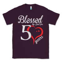 Plum Vintage 50th Birthday Blessed By God For 50 Years Birthday Classic Tee - longCreatives