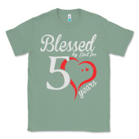 Sage Vintage 50th Birthday Blessed By God For 50 Years Birthday Classic Tee - longCreatives