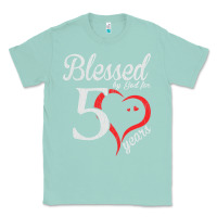 Seafoam Vintage 50th Birthday Blessed By God For 50 Years Birthday Classic Tee - longCreatives