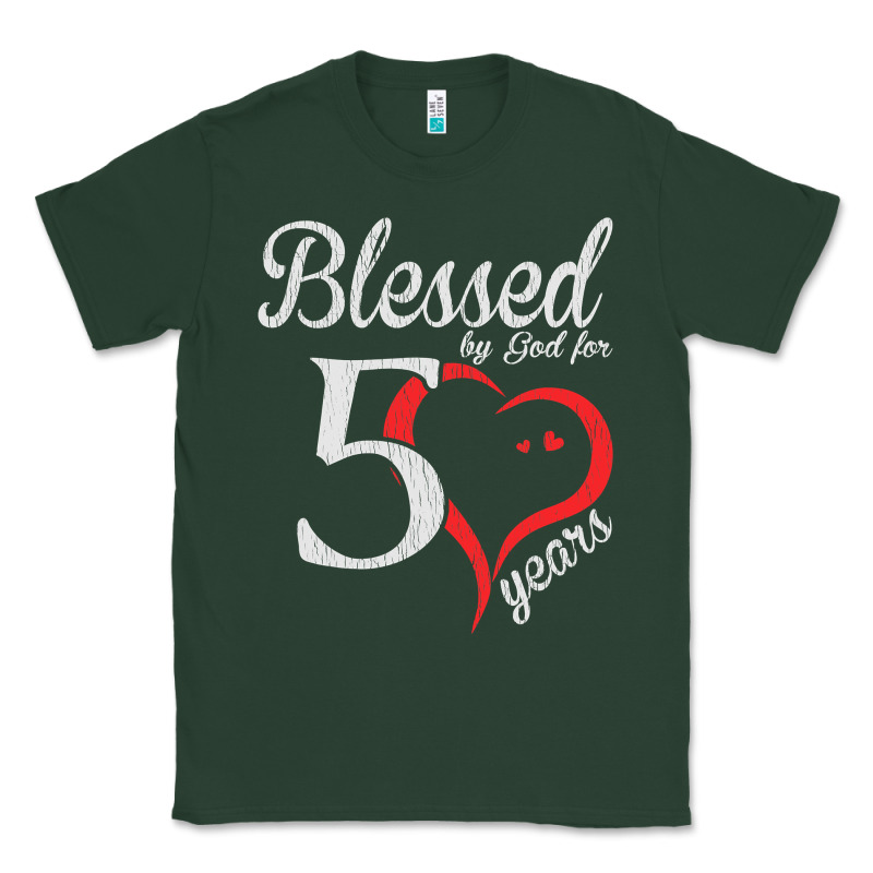 Vintage 50th Birthday Blessed By God For 50 Years Birthday Classic Tee by longCreatives | Teevron