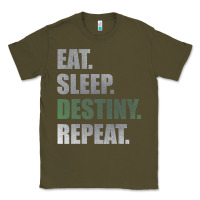 Army Green Destiny  Eat Sleep Destiny Repeat Short Sleeve Classic Tee - longCreatives