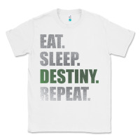 White Destiny  Eat Sleep Destiny Repeat Short Sleeve Classic Tee - longCreatives