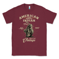 Burgundy Vintage American Motorcycle Indian for Old Biker Gifts Classic Tee - longCreatives