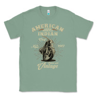 Sage Vintage American Motorcycle Indian for Old Biker Gifts Classic Tee - longCreatives