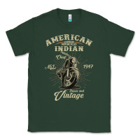 Sports Green Vintage American Motorcycle Indian for Old Biker Gifts Classic Tee - longCreatives