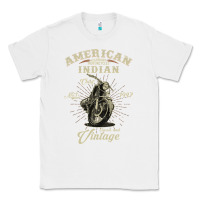 White Vintage American Motorcycle Indian for Old Biker Gifts Classic Tee - longCreatives