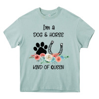 I'm A Dog & Horse Kind Of Queen Pet Lover Owner Heavy Core Tee | Teevron