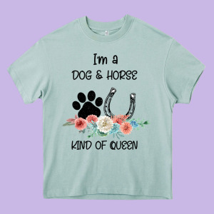 I'm A Dog & Horse Kind Of Queen Pet Lover Owner Heavy Core Tee Designed By Bettercallsaul