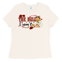 Bone the hell i wont with sassy pinup cowgirl Ladies Tee - texasbilliewilder