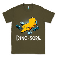Army Green Dino Sore Funny Dinosaur Workout Gym Fitness Lifting Classic Tee - longCreatives