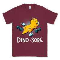 Burgundy Dino Sore Funny Dinosaur Workout Gym Fitness Lifting Classic Tee - longCreatives